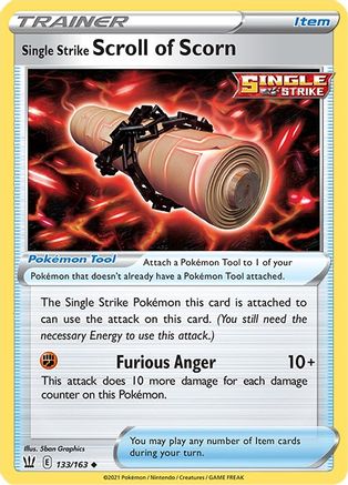 Single Strike Scroll of Scorn (133/163) [SWSH05 Battle Styles] Reverse Holofoil - Uncommon