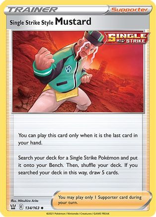 Single Strike Style Mustard (134/163) [SWSH05 Battle Styles] Reverse Holofoil - Uncommon