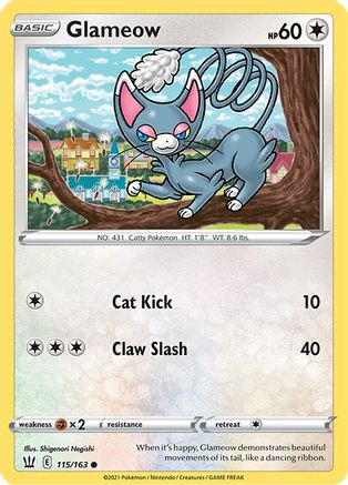 Glameow (115/163) [SWSH05 Battle Styles] Reverse Holofoil - Common