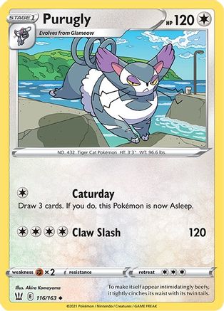Purugly (116/163) [SWSH05 Battle Styles] Reverse Holofoil - Uncommon
