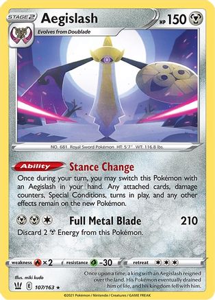 Aegislash (107/163) [SWSH05 Battle Styles] Holofoil - Holo Rare
