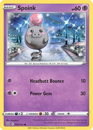Spoink (055/163) [SWSH05 Battle Styles] Reverse Holofoil - Common
