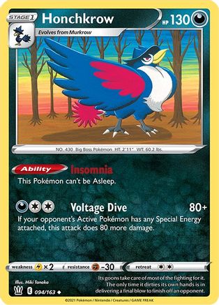 Honchkrow (094/163) [SWSH05 Battle Styles] Reverse Holofoil - Uncommon