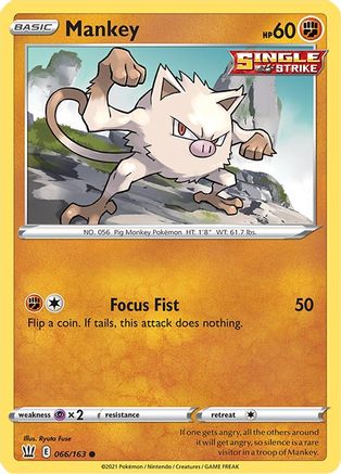 Mankey (066/163) [SWSH05 Battle Styles] - Common