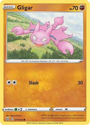 Gligar (071/163) [SWSH05 Battle Styles] Reverse Holofoil - Common