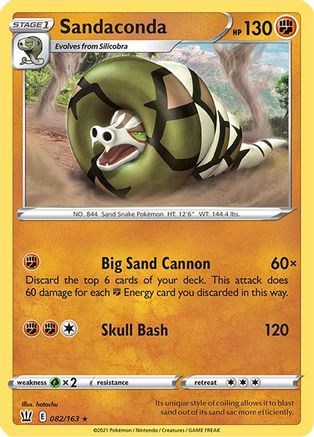 Sandaconda (082/163) [SWSH05 Battle Styles] Reverse Holofoil - Holo Rare