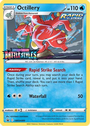 Octillery - SWSH089 (Prerelease) (SWSH089/307) [SWSH Sword & Shield Promo Cards] Holofoil - Promo