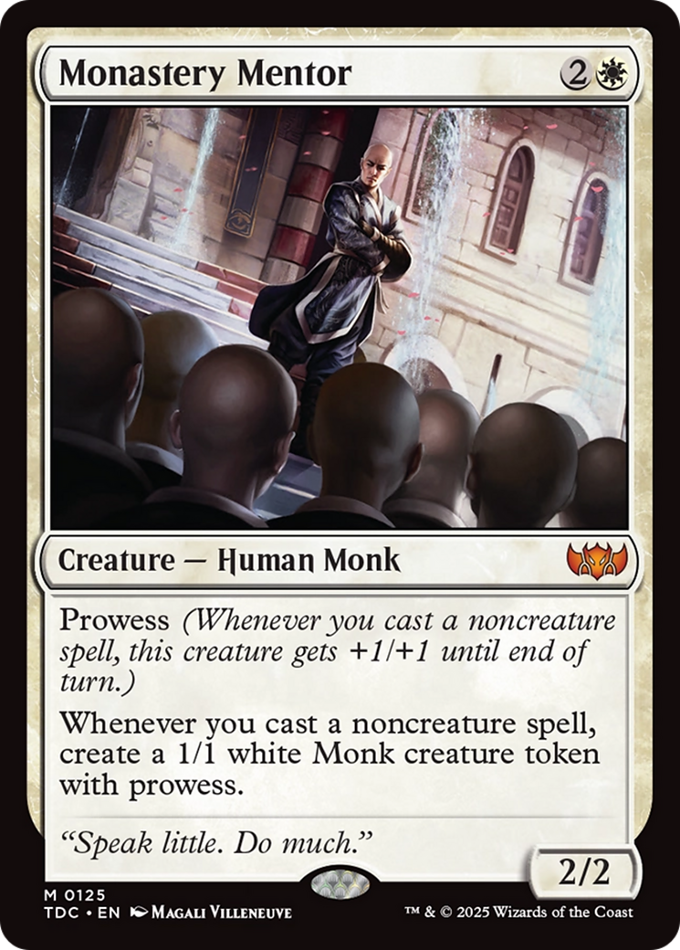 Monastery Mentor (TDC-125) [Commander: Tarkir: Dragonstorm]