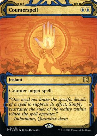 Counterspell (Foil Etched) (STA-015) (Borderless) [Strixhaven Mystical Archive] Foil