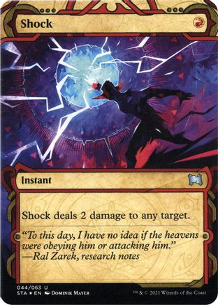 Shock (Foil Etched) (STA-044) (Borderless) [Strixhaven Mystical Archive] Foil