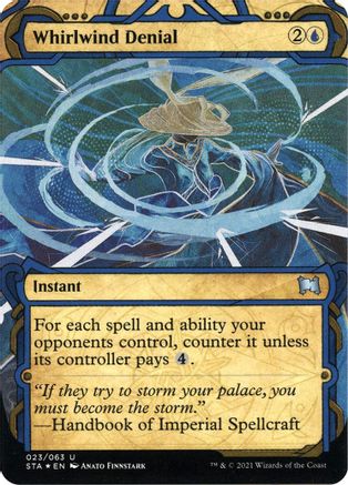 Whirlwind Denial (Foil Etched) (STA-023) (Borderless) [Strixhaven Mystical Archive] Foil
