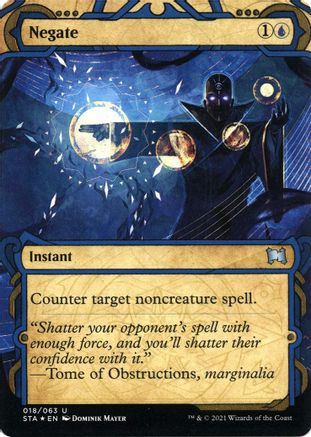 Negate (Foil Etched) (STA-018) (Borderless) [Strixhaven Mystical Archive] Foil