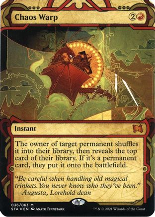 Chaos Warp (Foil Etched) (STA-036) (Borderless) [Strixhaven Mystical Archive] Foil