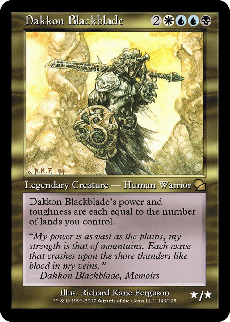 Dakkon Blackblade (ME1-143) [Masters Edition] Foil