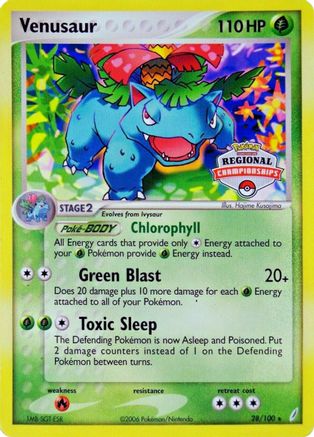 Venusaur (Regional Championships) (28/100) [League & Championship Cards] - Promo