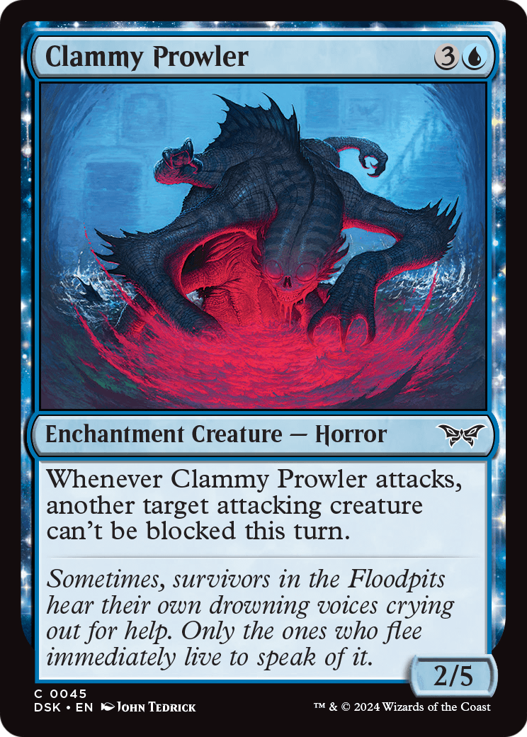 Clammy Prowler (DSK-045) [Duskmourn: House of Horror] Foil