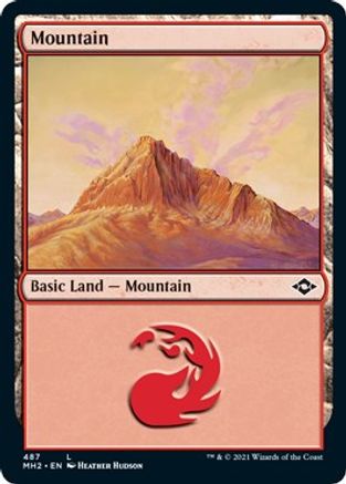 Mountain (MH2-487) (Foil Etched) [Modern Horizons 2] Foil