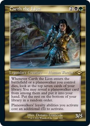 Carth the Lion (Retro Frame) (Foil Etched) (MH2-418) [Modern Horizons 2] Foil