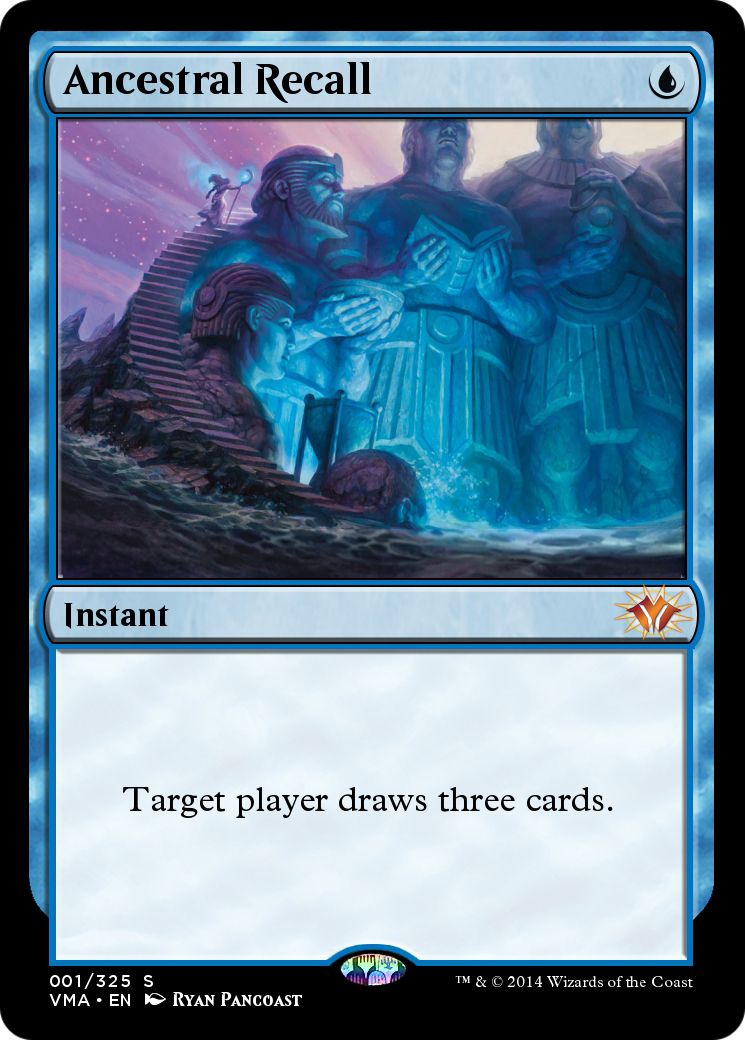Ancestral Recall (VMA-001) [Vintage Masters] Foil