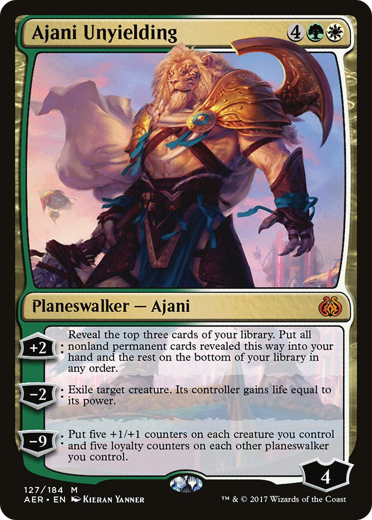 Ajani Unyielding (AER-127) [Aether Revolt] Foil
