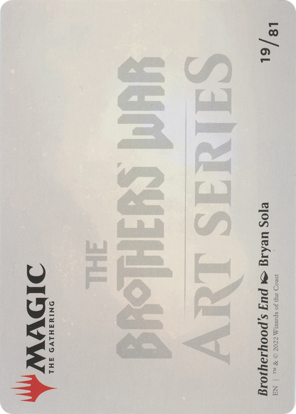 Brotherhood's End // Brotherhood's End (ABRO-019) (Borderless) [The Brothers' War Art Series] Foil