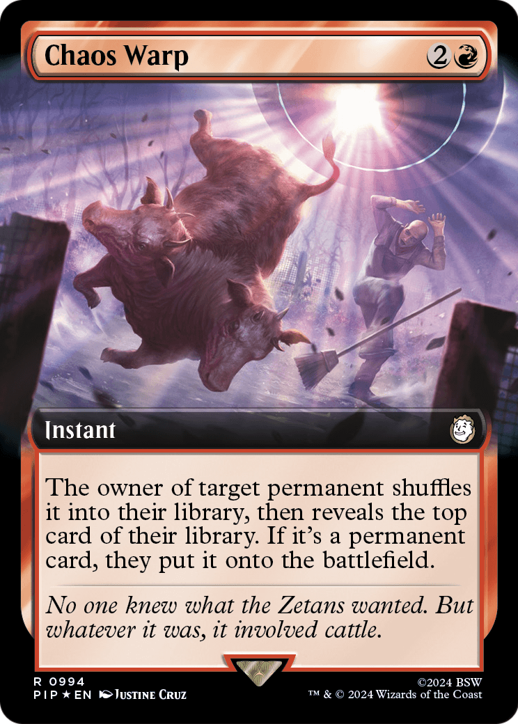 Chaos Warp (Extended Art) (Surge Foil) (PIP-994) [Fallout] Foil