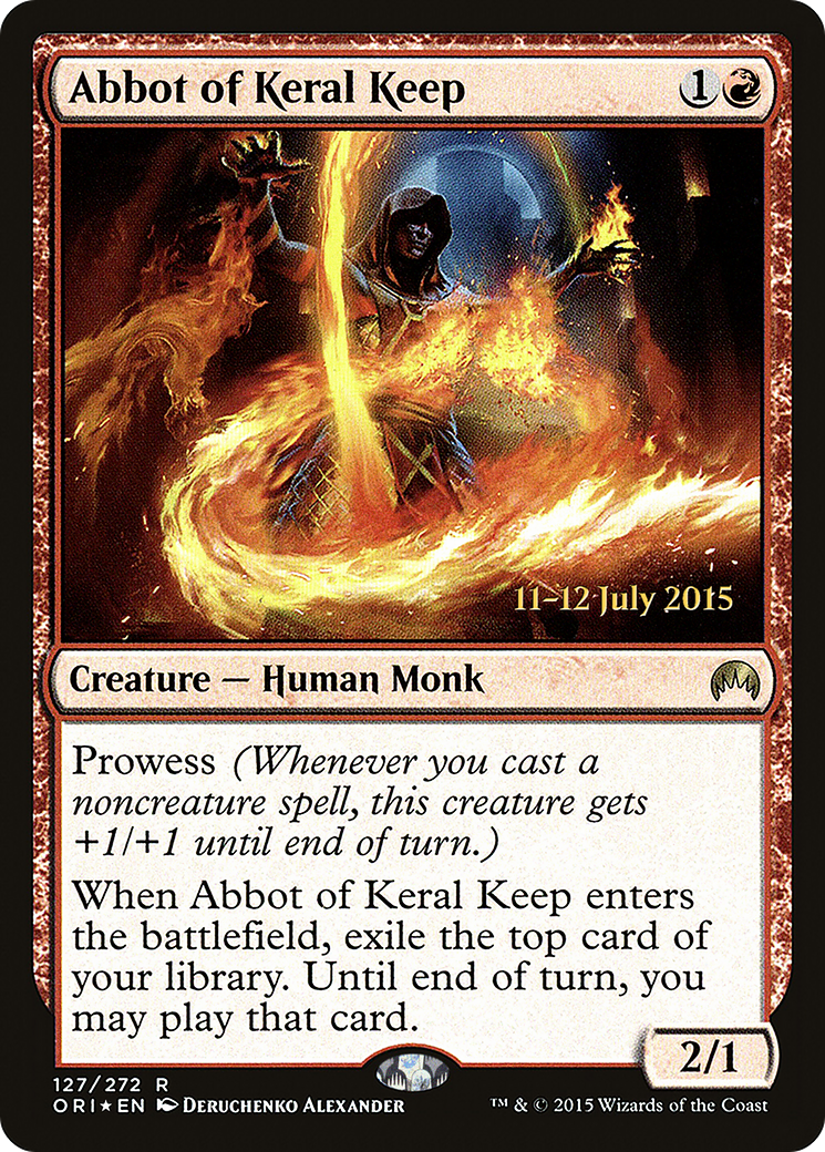 Abbot of Keral Keep (PRE-127S) [Magic Origins Promos] Foil