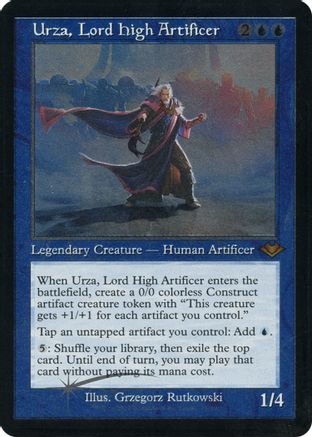Urza, Lord High Artificer (Retro Frame) (Foil Etched) (MH1-011) [Modern Horizons] Foil