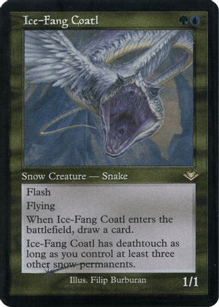Ice-Fang Coatl (Retro Frame) (Foil Etched) (MH1-027) [Modern Horizons] Foil