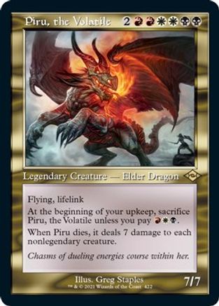 Piru, the Volatile (Retro Frame) (Foil Etched) (MH2-422) [Modern Horizons 2] Foil