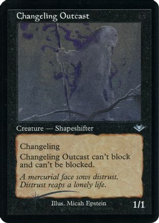 Changeling Outcast (Retro Frame) (Foil Etched) (MH1-012) [Modern Horizons] Foil