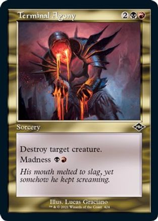 Terminal Agony (Retro Frame) (Foil Etched) (MH2-424) [Modern Horizons 2] Foil