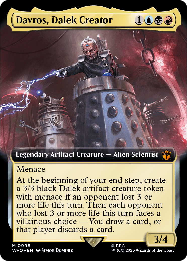 Davros, Dalek Creator (Extended Art) (Surge Foil) (WHO-998) [Doctor Who] Foil