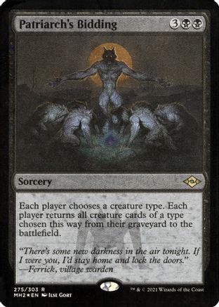 Patriarch's Bidding (Foil Etched) (MH2-275) [Modern Horizons 2] Foil