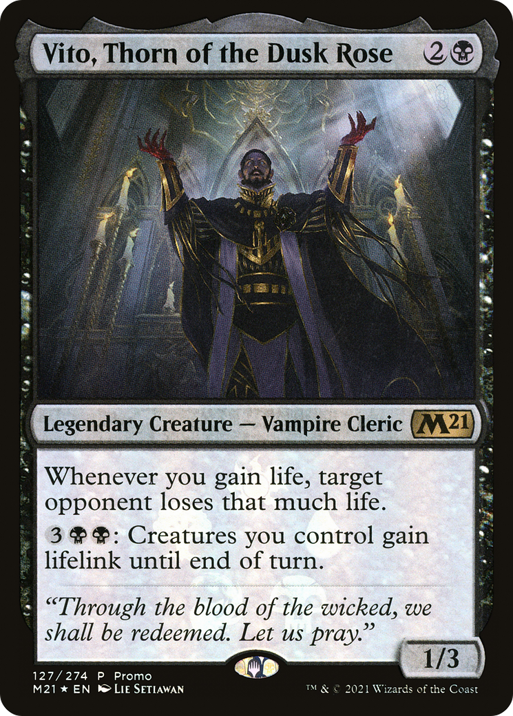Vito, Thorn of the Dusk Rose (MEDIA-127) [Core Set 2021 Promos] Foil