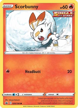 Scorbunny (026/198) [SWSH06 Chilling Reign] - Common