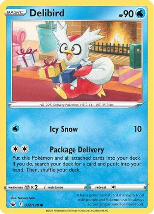 Delibird (032/198) [SWSH06 Chilling Reign] - Common