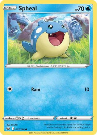 Spheal (037/198) [SWSH06 Chilling Reign] Reverse Holofoil - Common