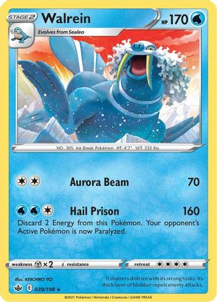 Walrein (039/198) [SWSH06 Chilling Reign] Reverse Holofoil - Rare