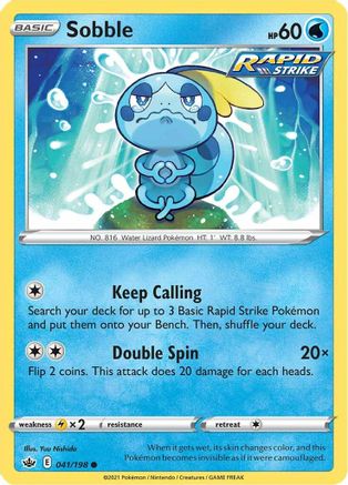 Sobble (041/198) [SWSH06 Chilling Reign] Reverse Holofoil - Common