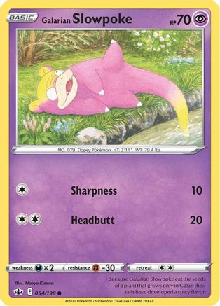 Galarian Slowpoke (054/198) [SWSH06 Chilling Reign] Reverse Holofoil - Common