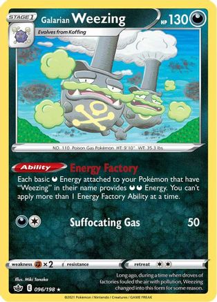 Galarian Weezing (096/198) [SWSH06 Chilling Reign] Reverse Holofoil - Rare