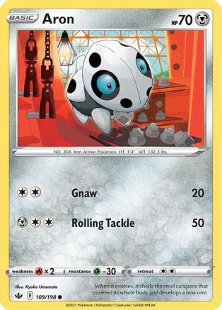 Aron (109/198) [SWSH06 Chilling Reign] Reverse Holofoil - Common