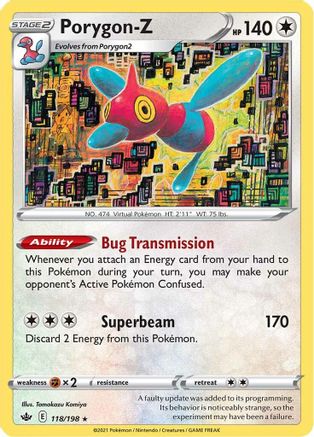 Porygon-Z (118/198) [SWSH06 Chilling Reign] Reverse Holofoil - Holo Rare
