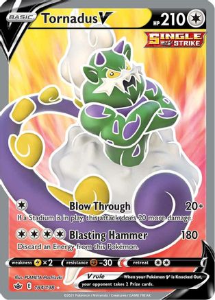 Tornadus V (Full Art) (184/198) [SWSH06 Chilling Reign] Holofoil - Ultra Rare