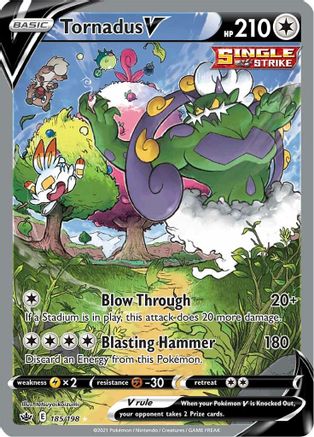 Tornadus V (Alternate Full Art) (185/198) [SWSH06 Chilling Reign] Holofoil - Ultra Rare