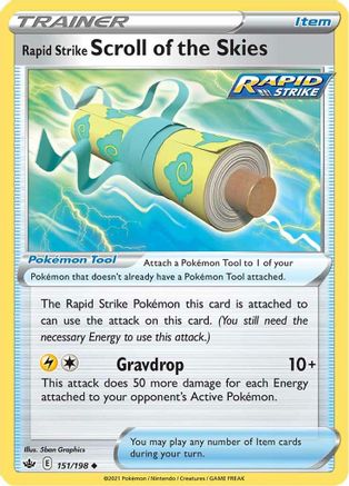 Rapid Strike Scroll of the Skies (151/198) [SWSH06 Chilling Reign] Reverse Holofoil - Uncommon