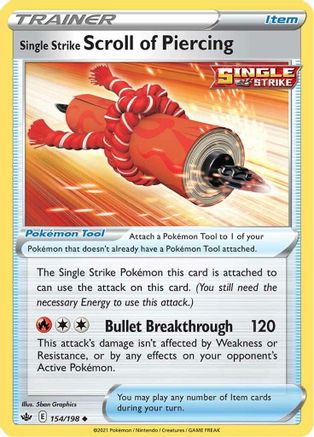 Single Strike Scroll of Piercing (154/198) [SWSH06 Chilling Reign] Reverse Holofoil - Uncommon