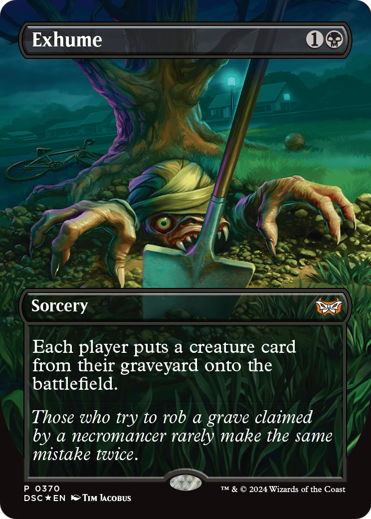 Exhume (Borderless) (DSC-370) [Duskmourn: House of Horror Commander] Foil