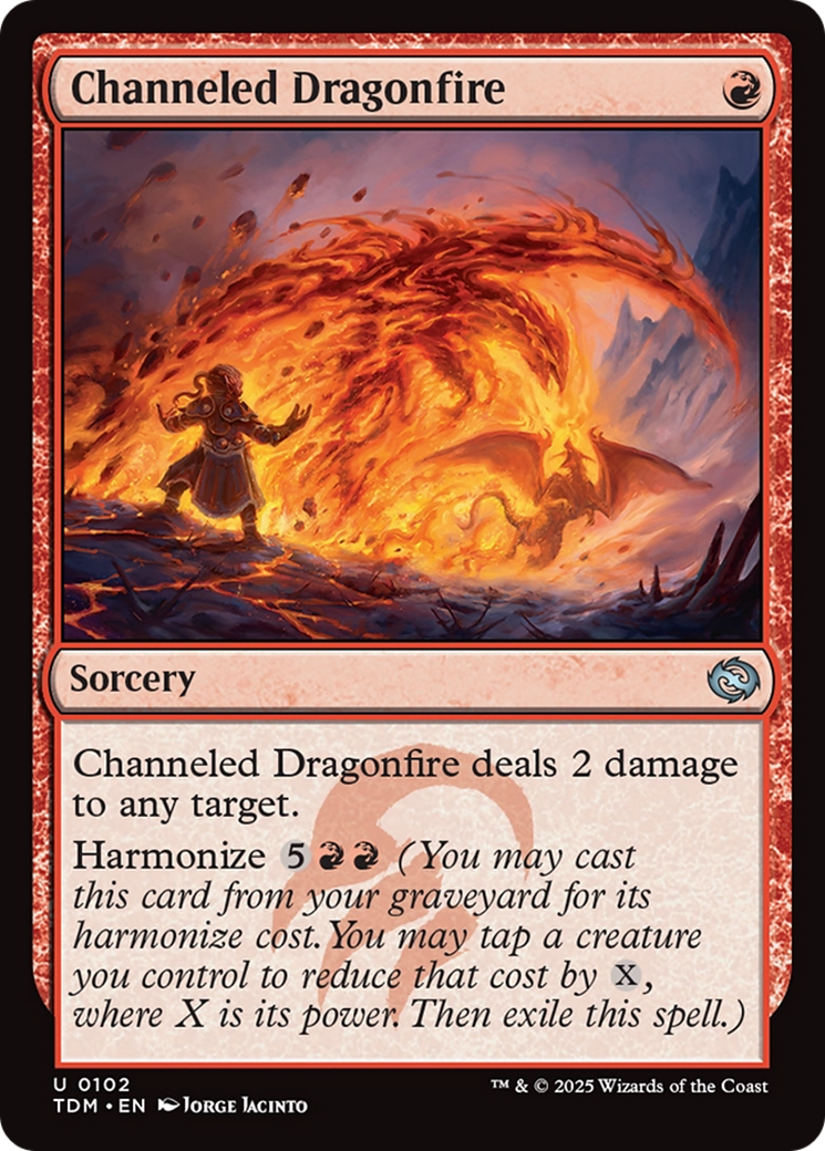 Channeled Dragonfire (TDM-102) [Tarkir: Dragonstorm] Foil